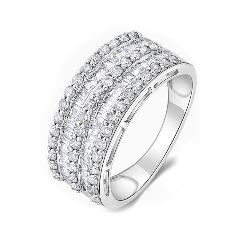 1ct Natural Diamond 18k Gold Dress Ring
