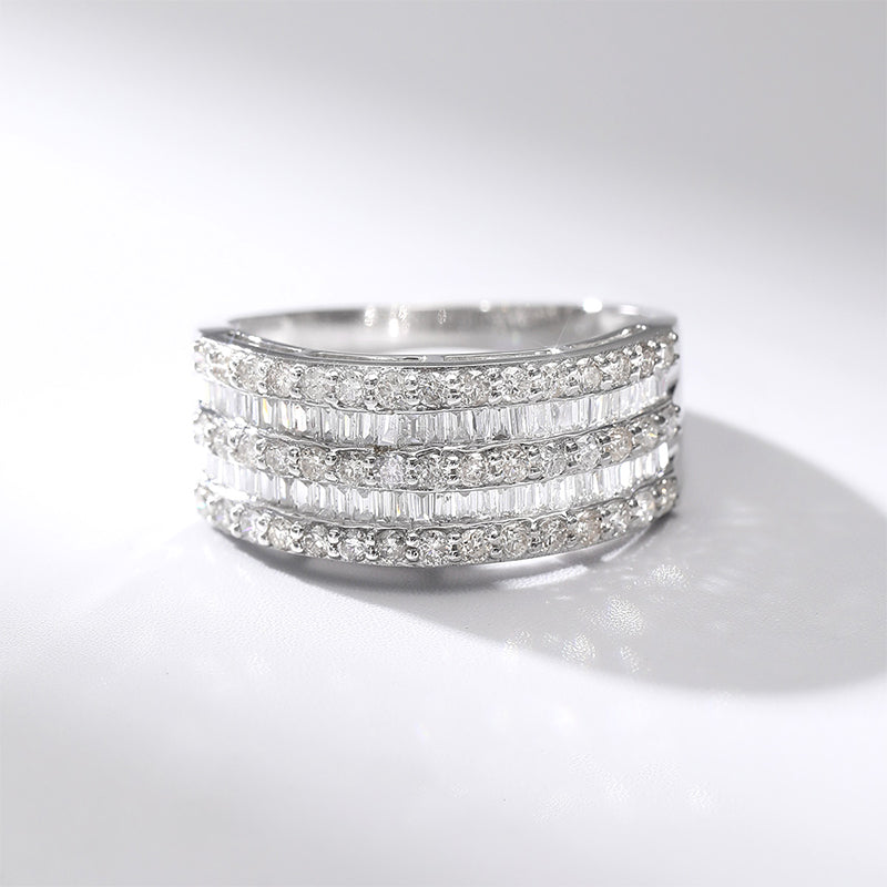 1ct Natural Diamond 18k Gold Dress Ring