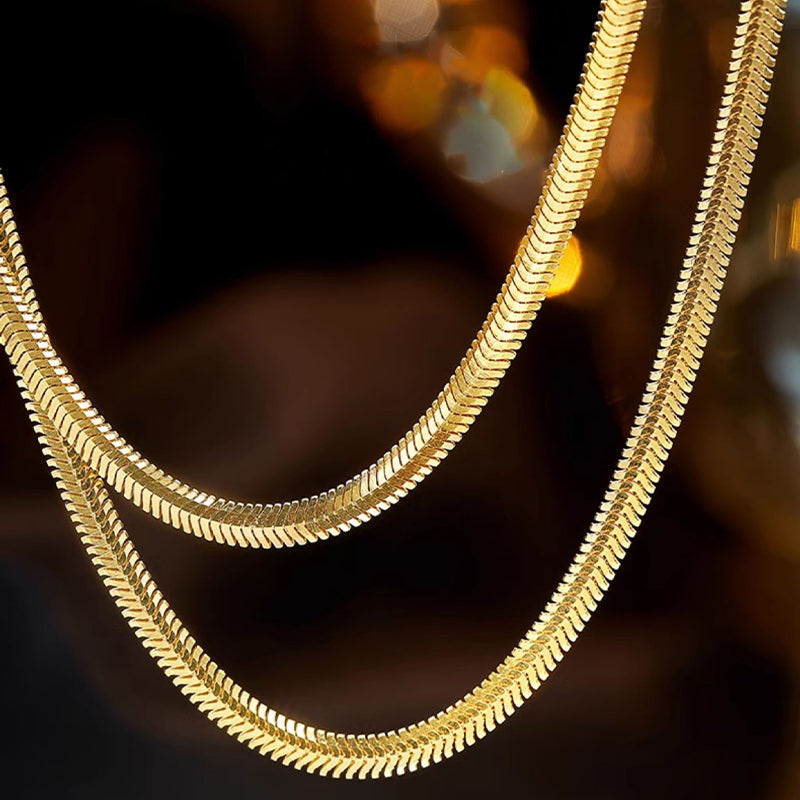 18k Gold Snake Chain Necklace