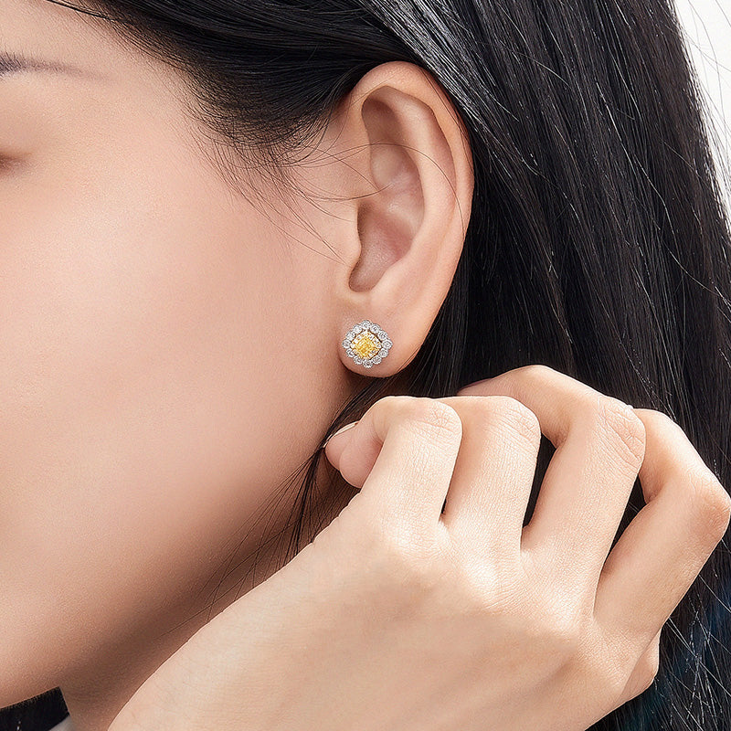 Yellow Diamond 18k Gold Earstuds