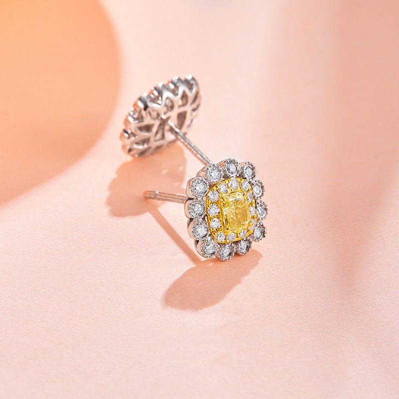 Yellow Diamond 18k Gold Earstuds