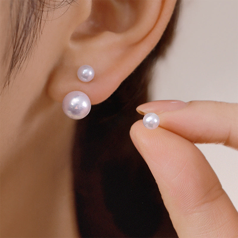 Double Akoya Sea Pearl 18k Gold Earstuds