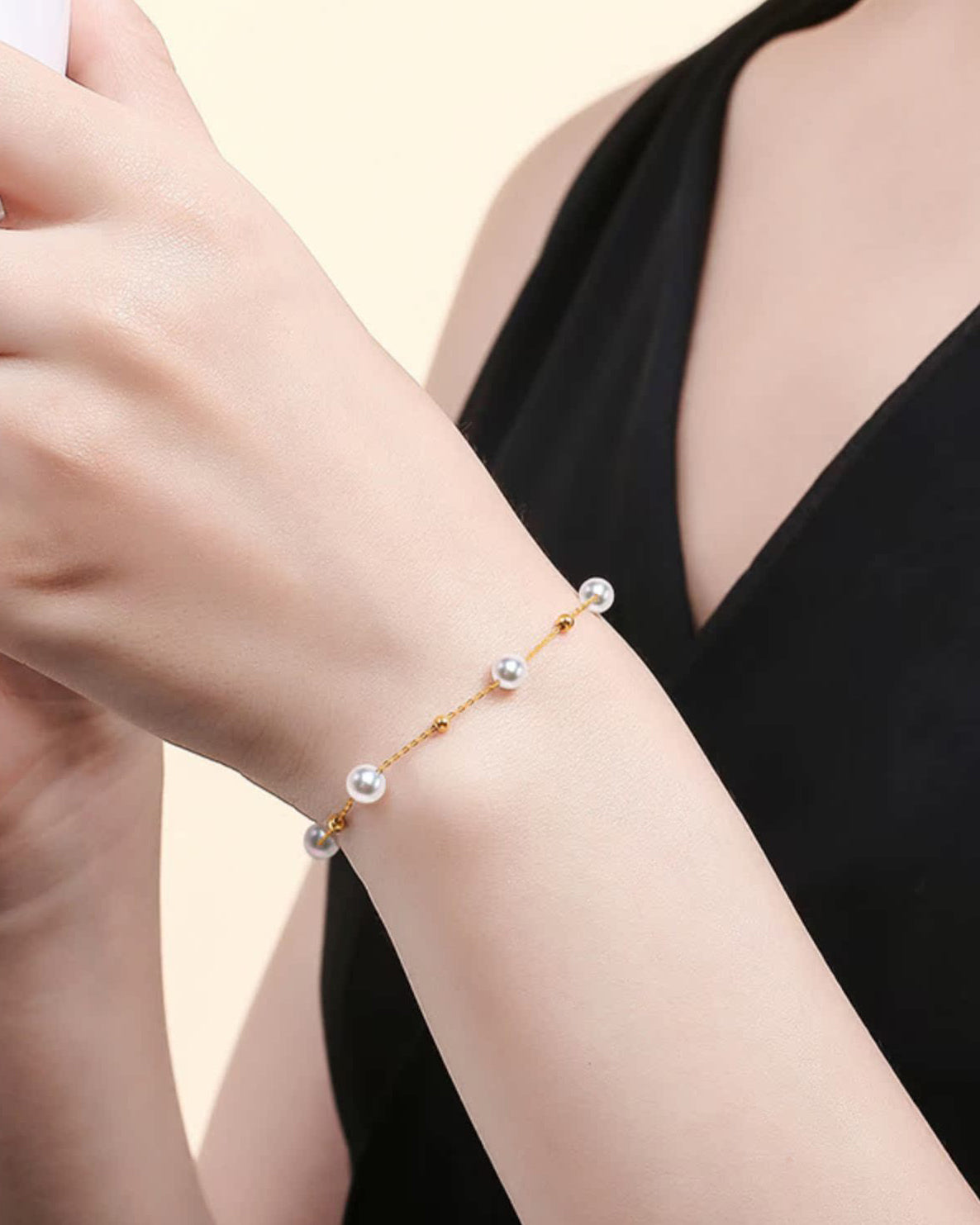 Akoya Sea Pearl 18k Gold Bracelet