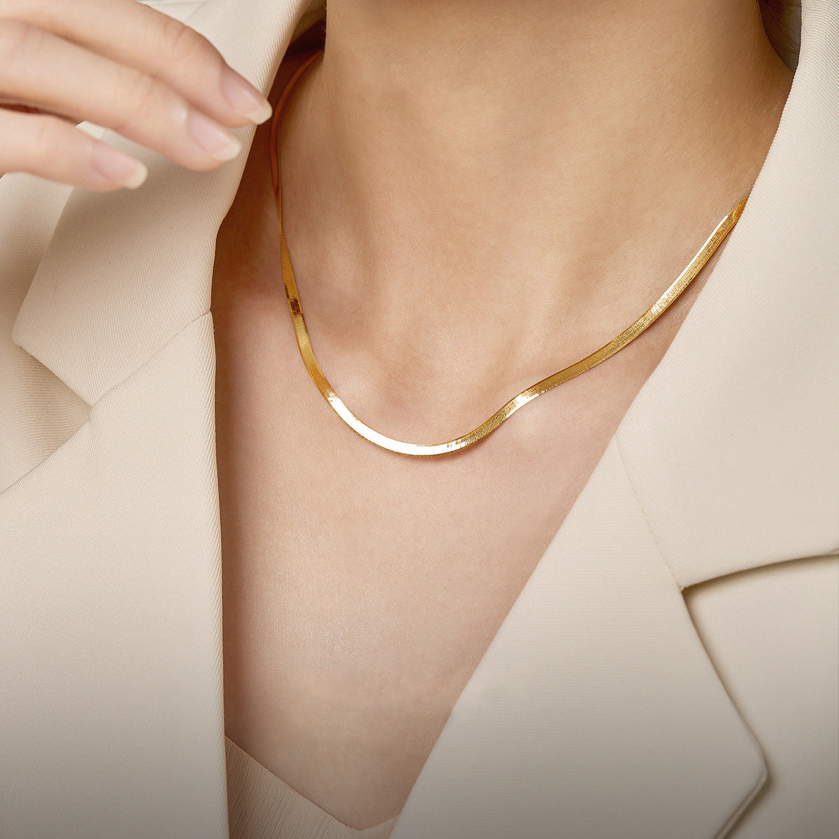 18k Gold Snake Chain Necklace