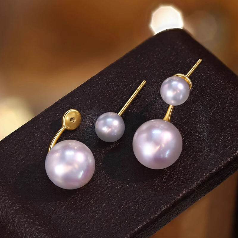 Double Akoya Sea Pearl 18k Gold Earstuds