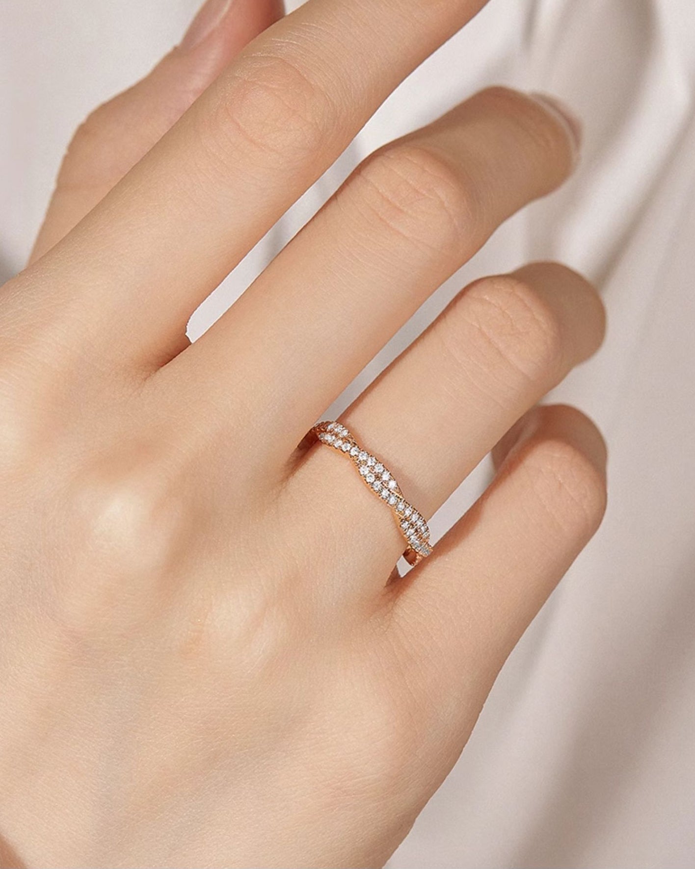 18k Rose Gold Diamond Eternity Ring