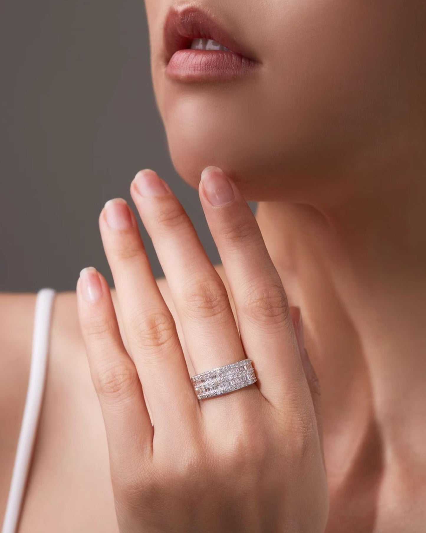 1ct Natural Diamond 18k Gold Dress Ring