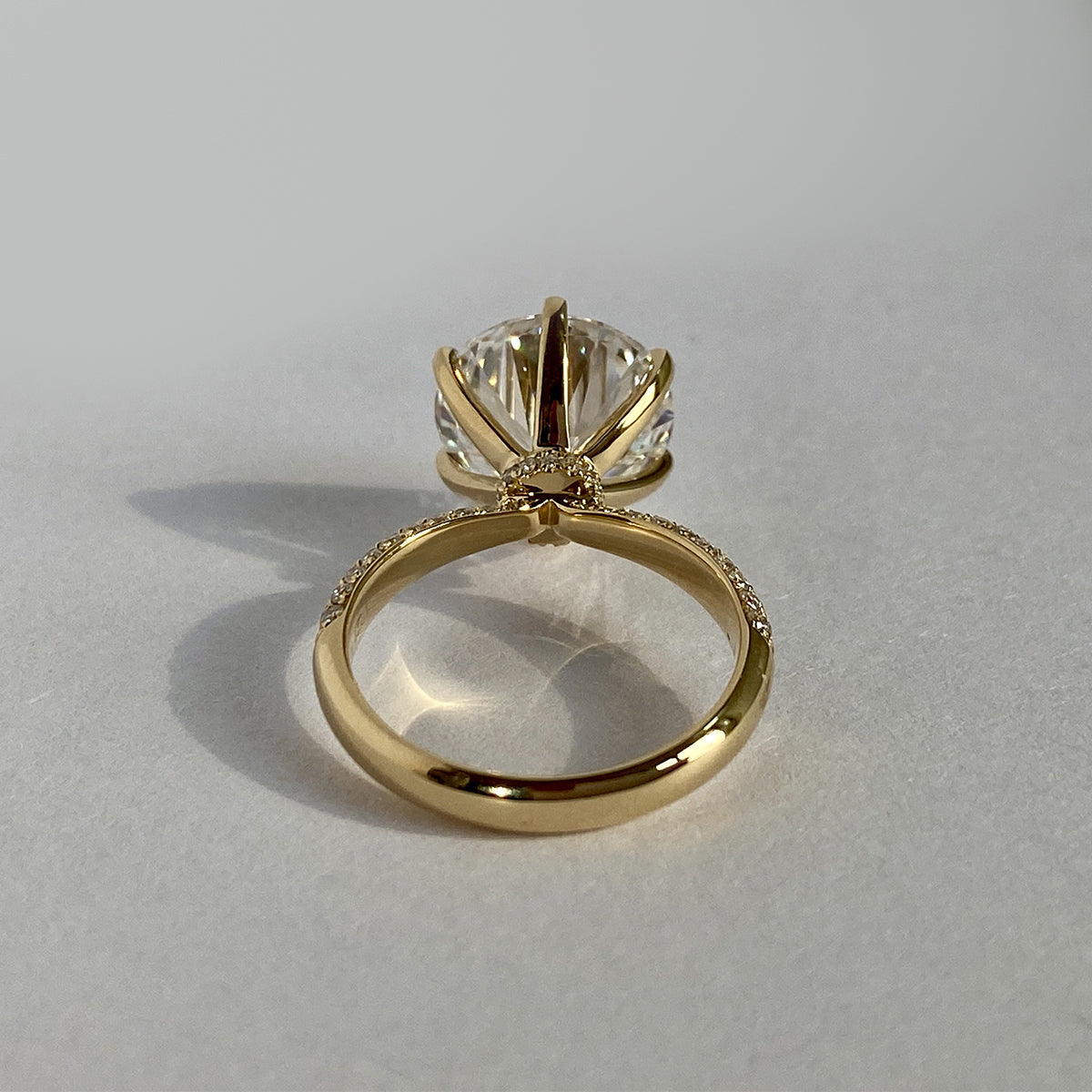 5ct Lab-Created Diamond Solitaire 18k Gold Ring