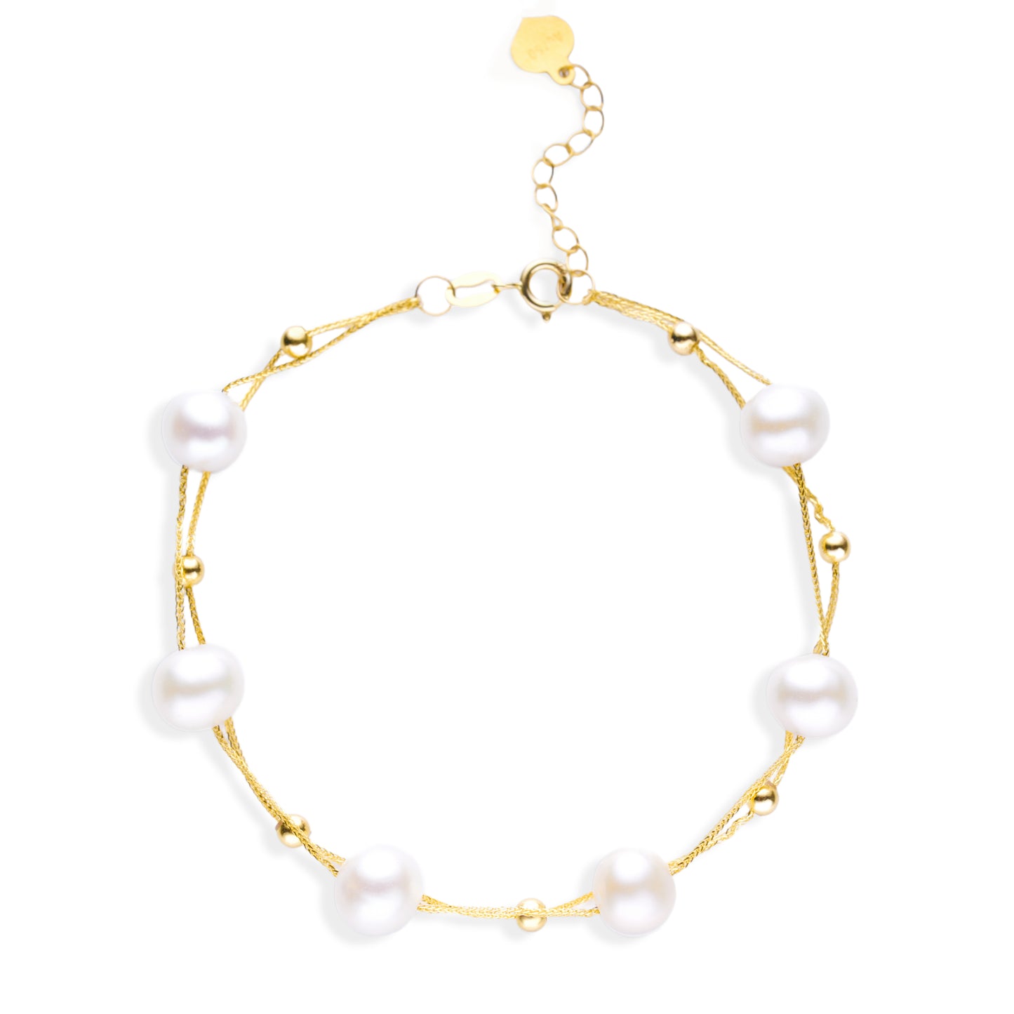 18k Gold Chain and Pearl Bracelet