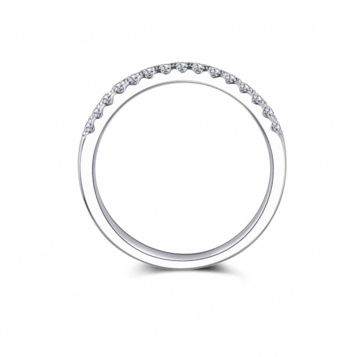 925 Silver Ring with Moissanites