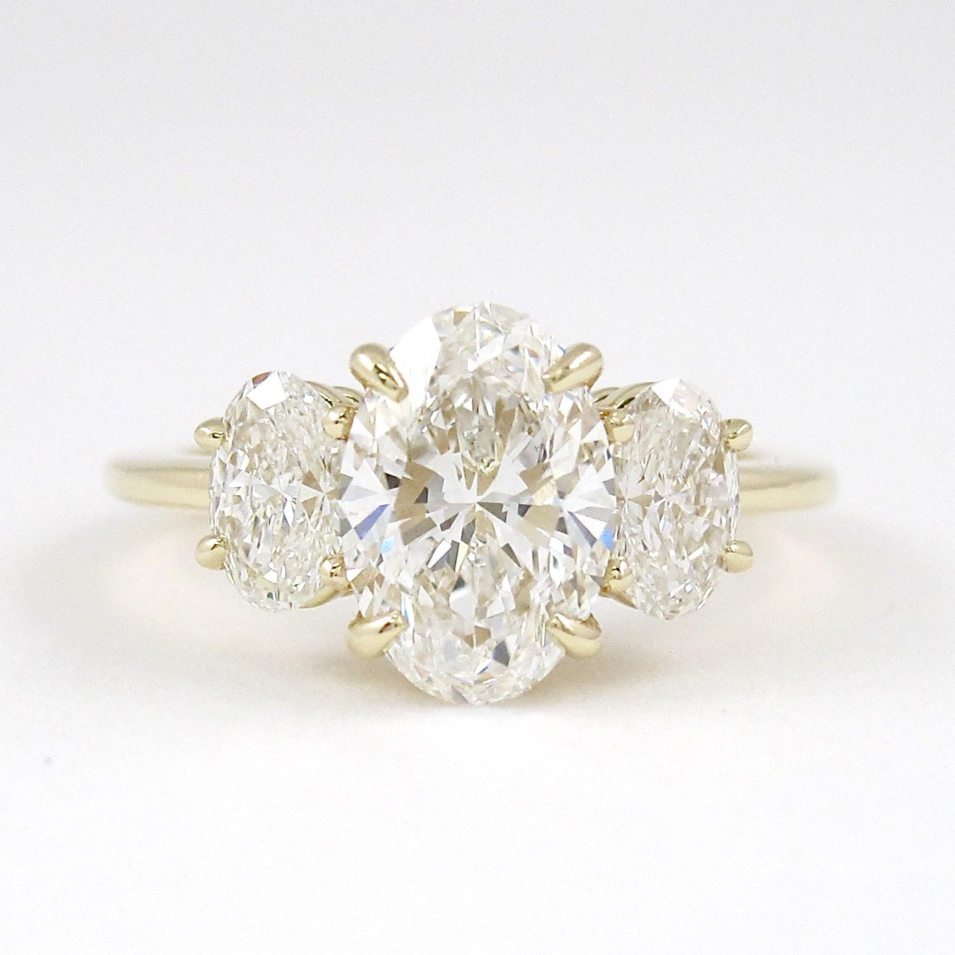 3ct Lab-Created Diamond 18k Gold Engagement Ring