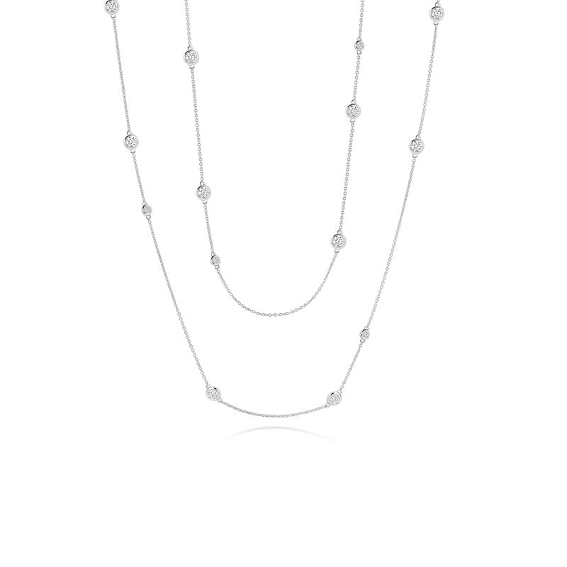 Moissanite 925 Silver Multi-Strand Necklace