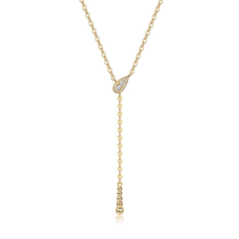 18k Gold-Covered 925 Silver Chain Necklace with 1.2ct in Moissanites