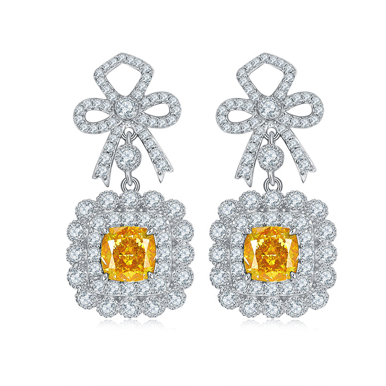 Lab-Created Emerald and Zircon 18k Gold-Coated 925 Silver Earrings