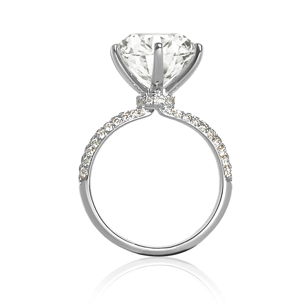 5ct Lab-Created Diamond Solitaire 18k Gold Ring