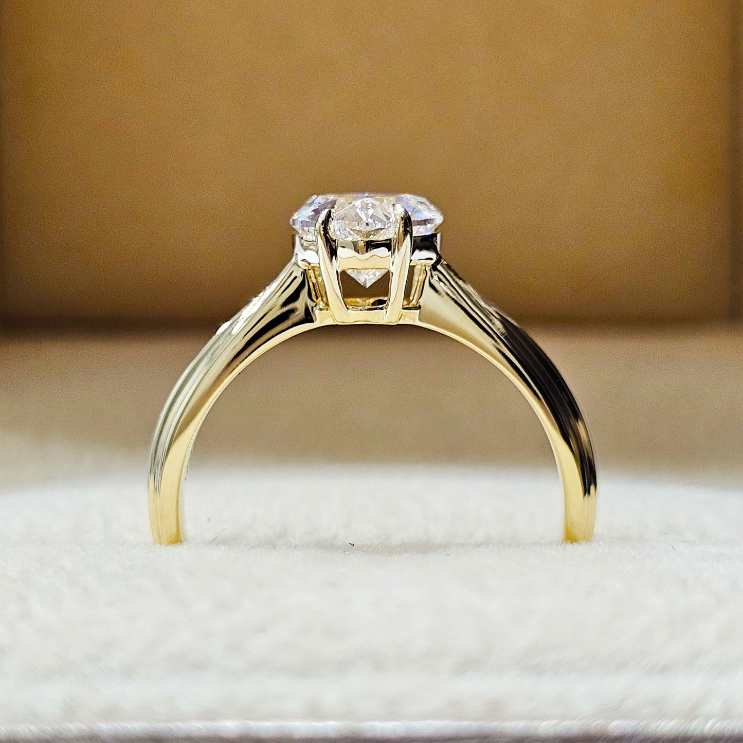 1ct Lab-Created Diamond 18k Gold Ring