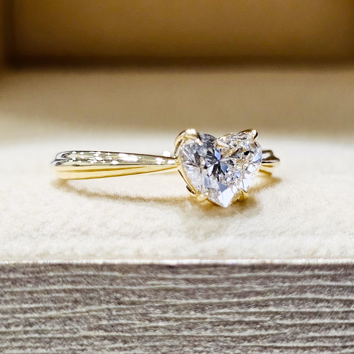 1ct Lab-Created Diamond 18k Gold Ring