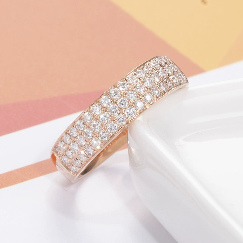 18k Gold Half-Band 0.5ct Diamond Ring