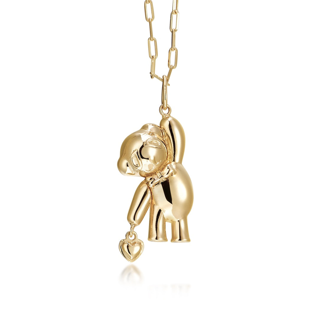 18k Gold Bear Necklace