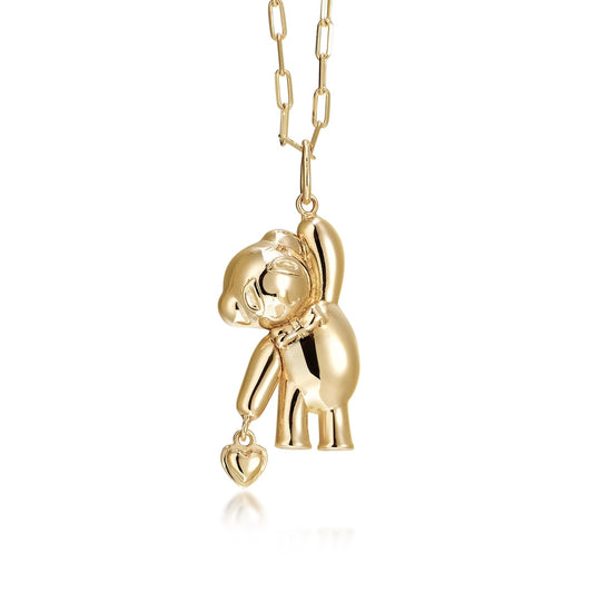 18k Gold Bear Necklace