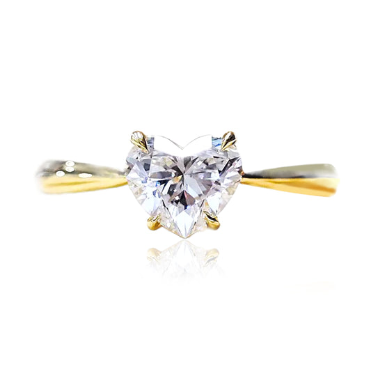 1ct Lab-Created Diamond 18k Gold Ring