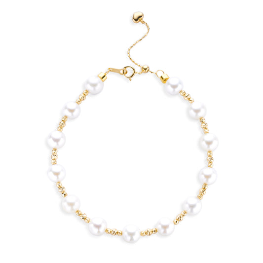 18k Gold and Akoya Pearl Bracelet