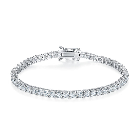 925 Silver and Moissanite Bracelet