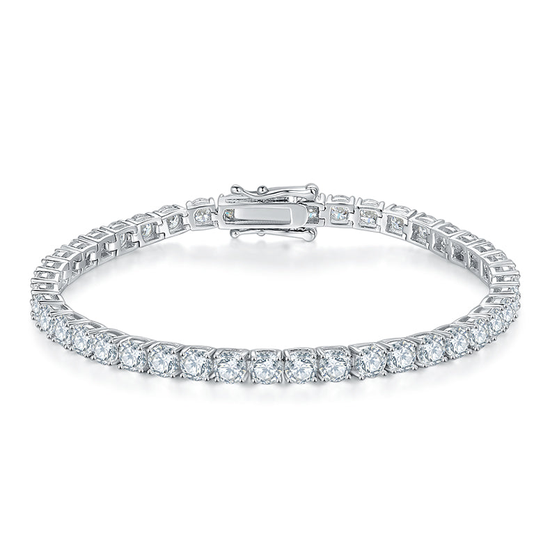 925 Silver and Moissanite Bracelet