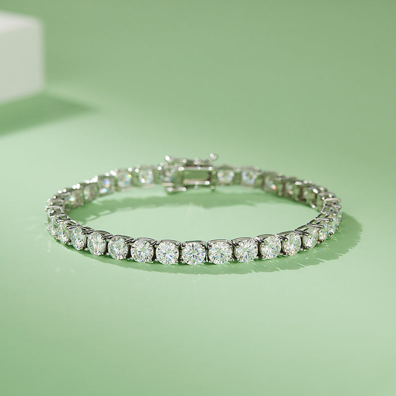 925 Silver and Moissanite Bracelet