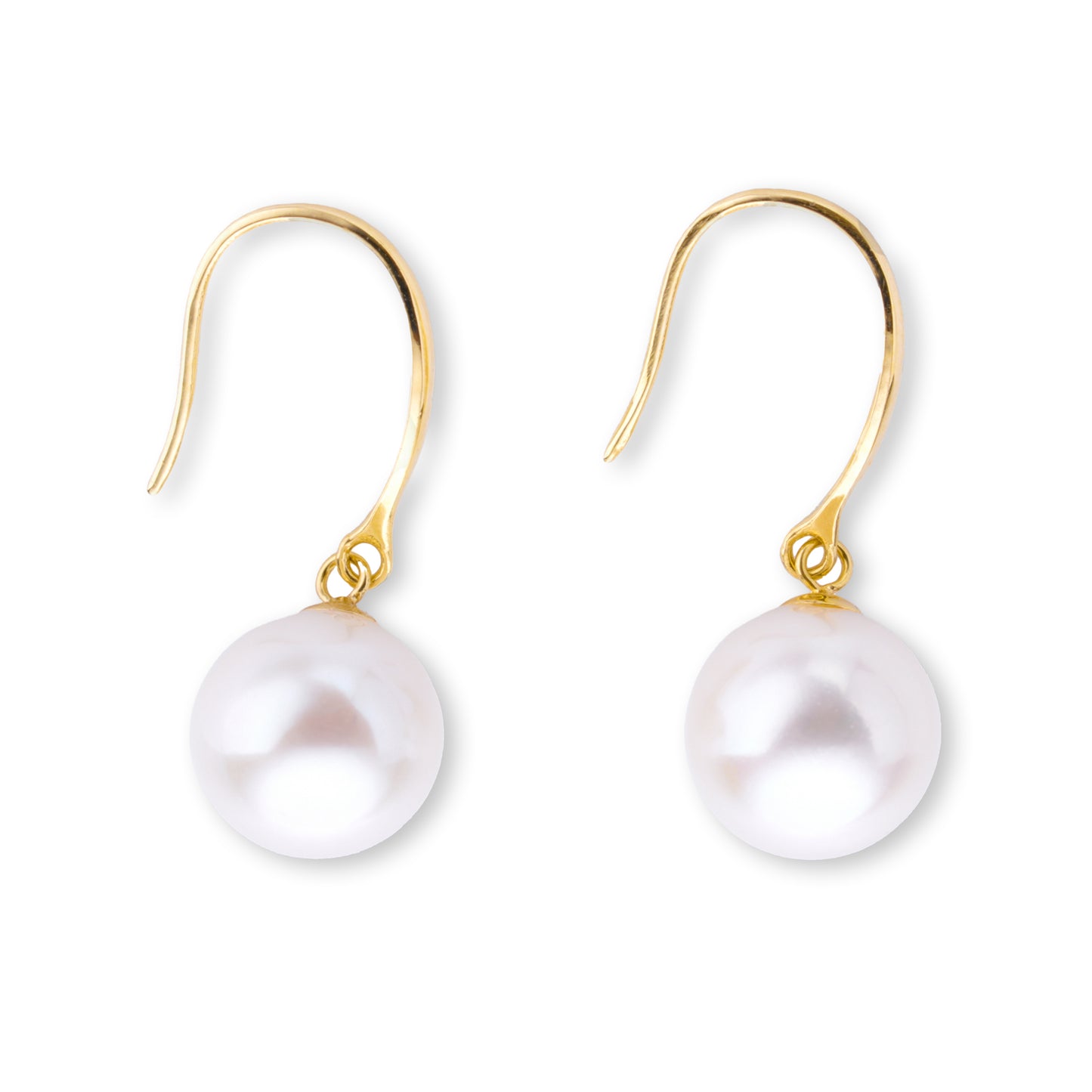 18k Gold Pearl Drop Earrings