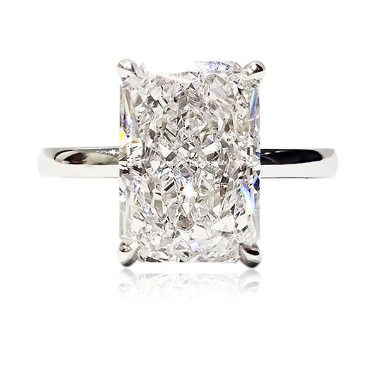 5ct Lab-Created Diamond 18k Gold Solitaire Engagement Ring