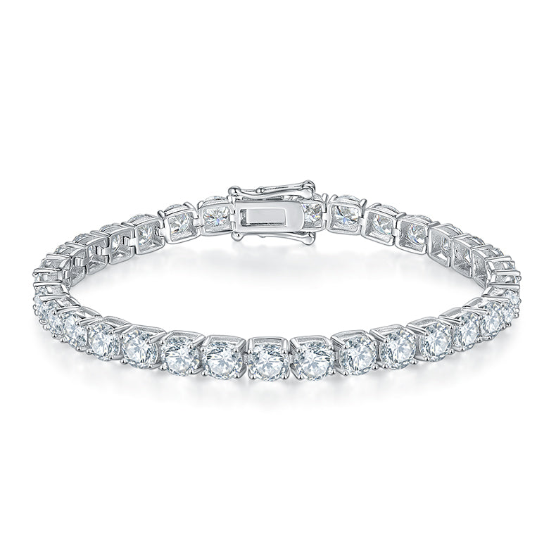 925 Silver and Moissanite Bracelet