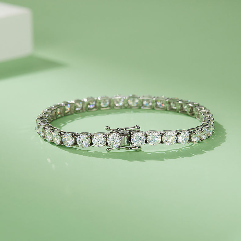 925 Silver and Moissanite Bracelet