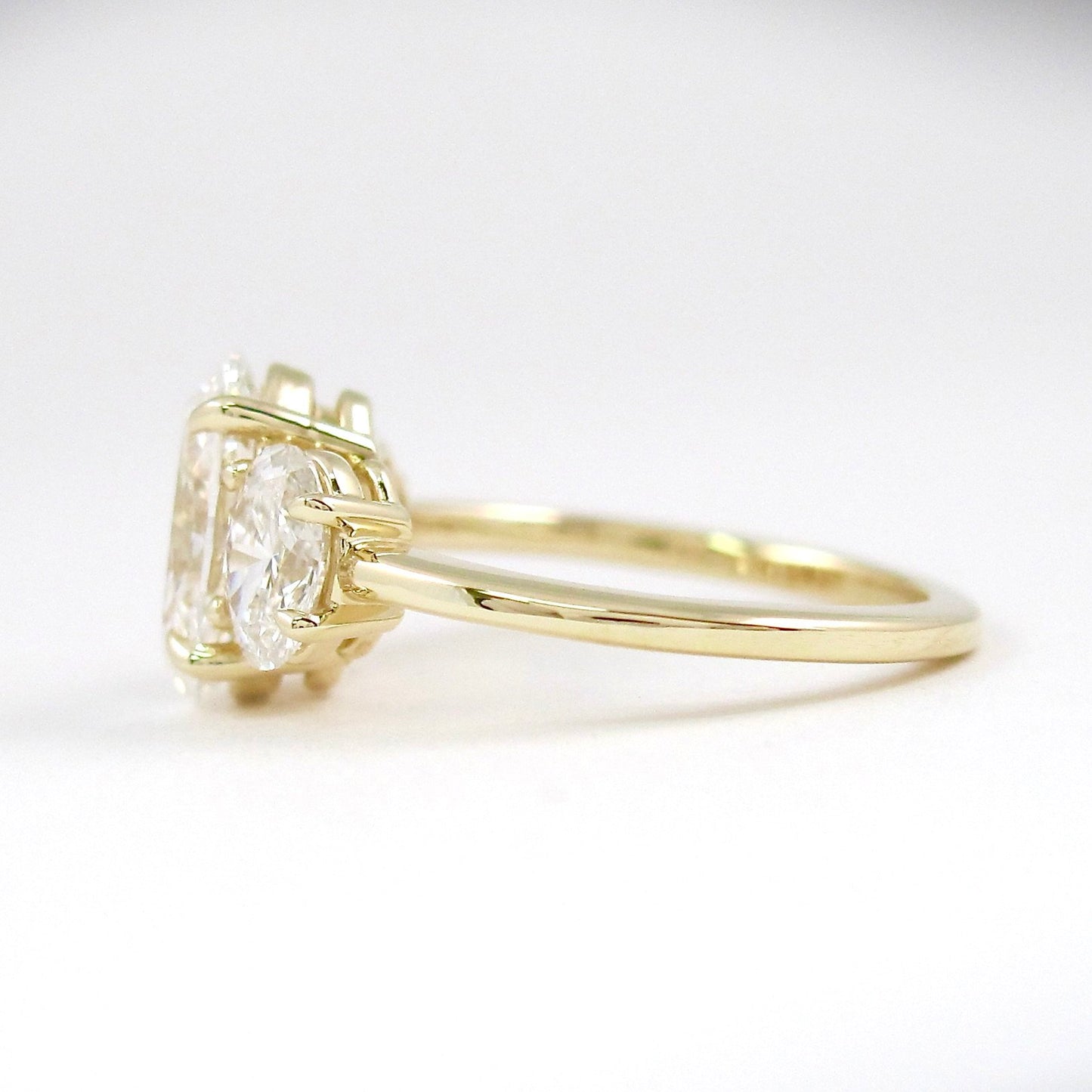 4ct Lab-Created Diamond 18k Gold Engagement Ring