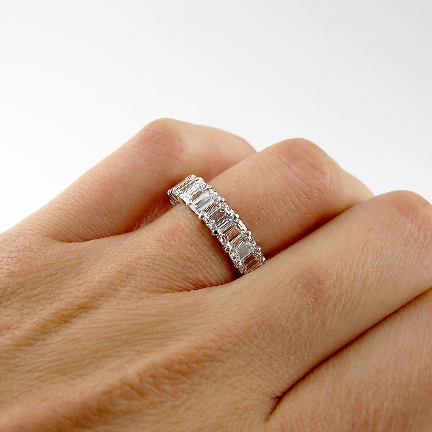 6ct Lab-Created Diamond 18k Gold Full-Band Eternity Ring