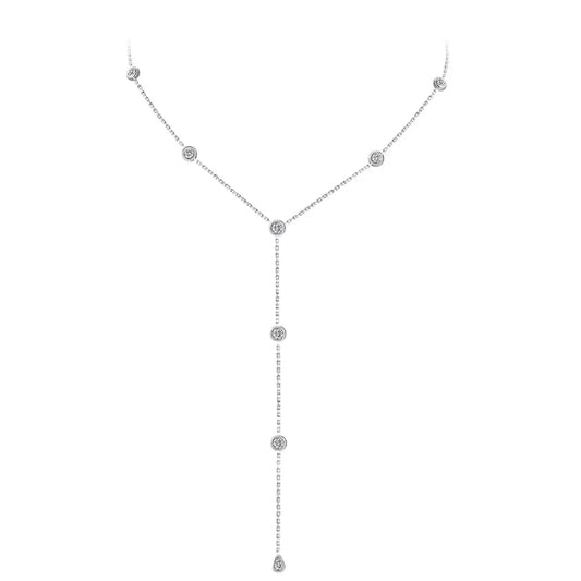 925 Silver Necklace with Zircons