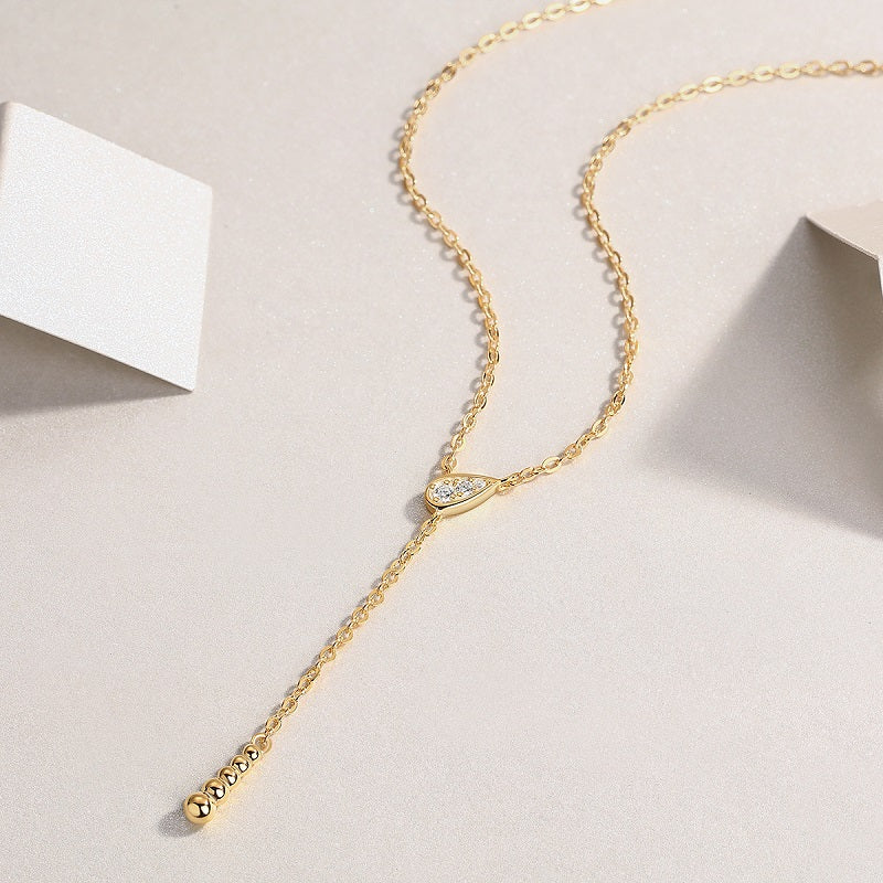 18k Gold-Covered 925 Silver Chain Necklace with 1.2ct in Moissanites