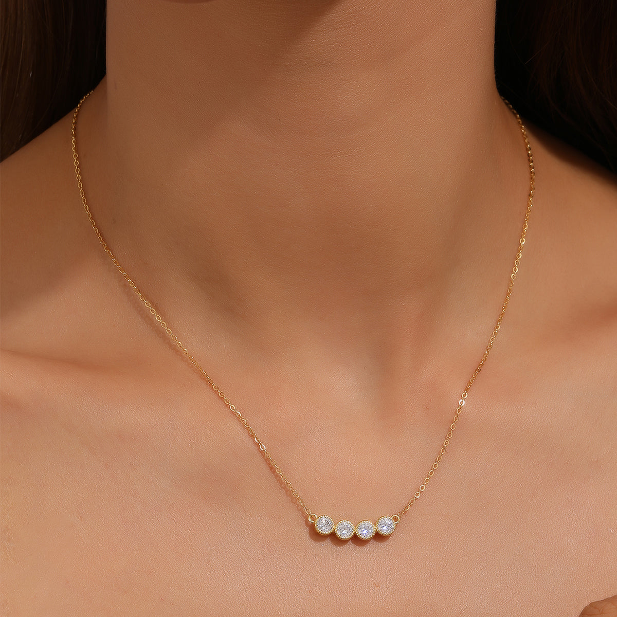 1.2ct Moissanite 18k Gold-Covered 925 Silver Necklace