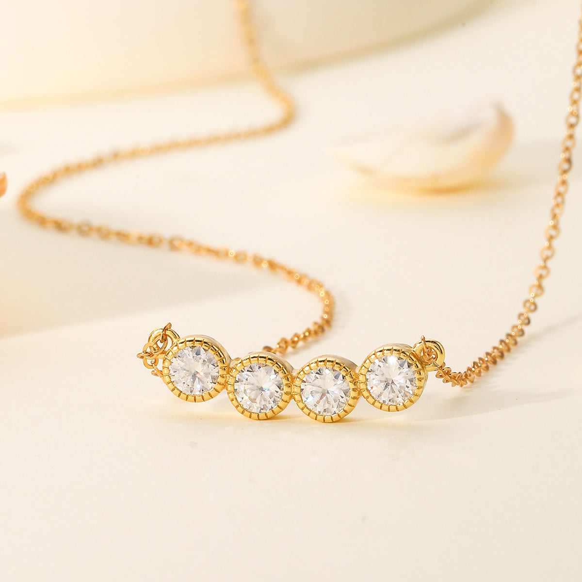 1.2ct Moissanite 18k Gold-Covered 925 Silver Necklace