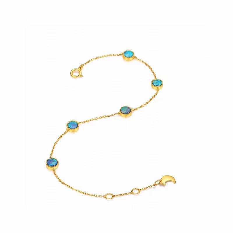 18k Gold Bracelet with Opals