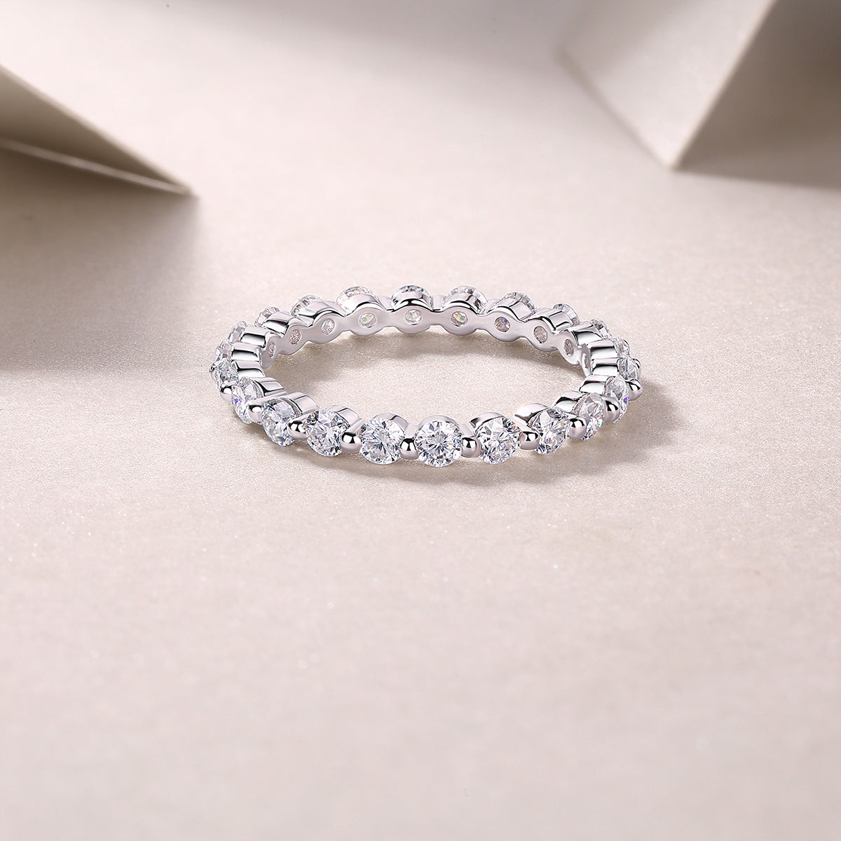 18k Gold 1.3ct Lab-Created Diamond Eternity Ring