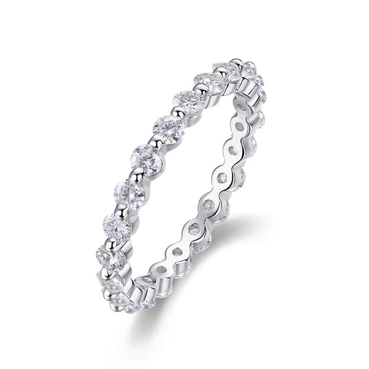 18k Gold 1.3ct Lab-Created Diamond Eternity Ring