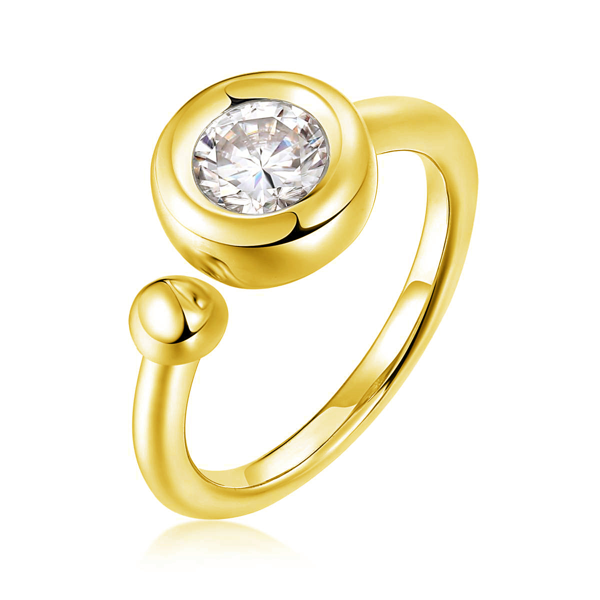 18k Gold 1ct Lab-Created Diamond Ring