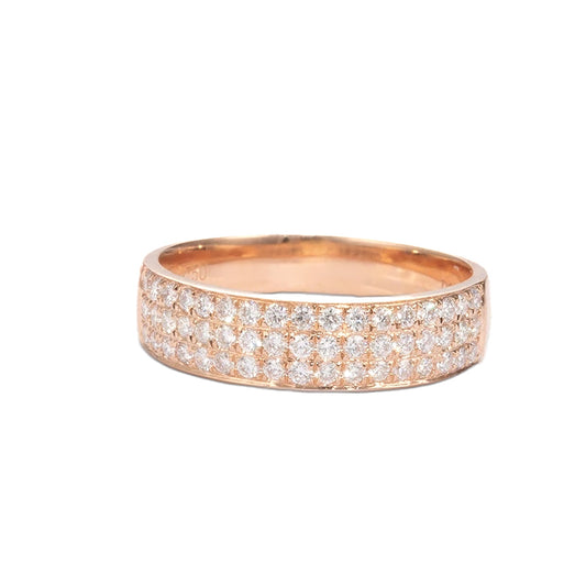 18k Gold Half-Band 0.5ct Diamond Ring