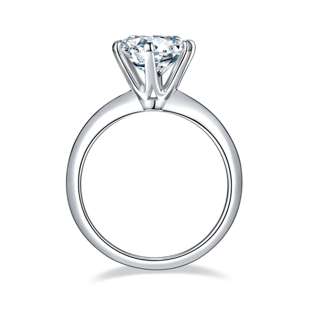 18k Gold 3ct Lab-Created Diamond Solitaire Ring