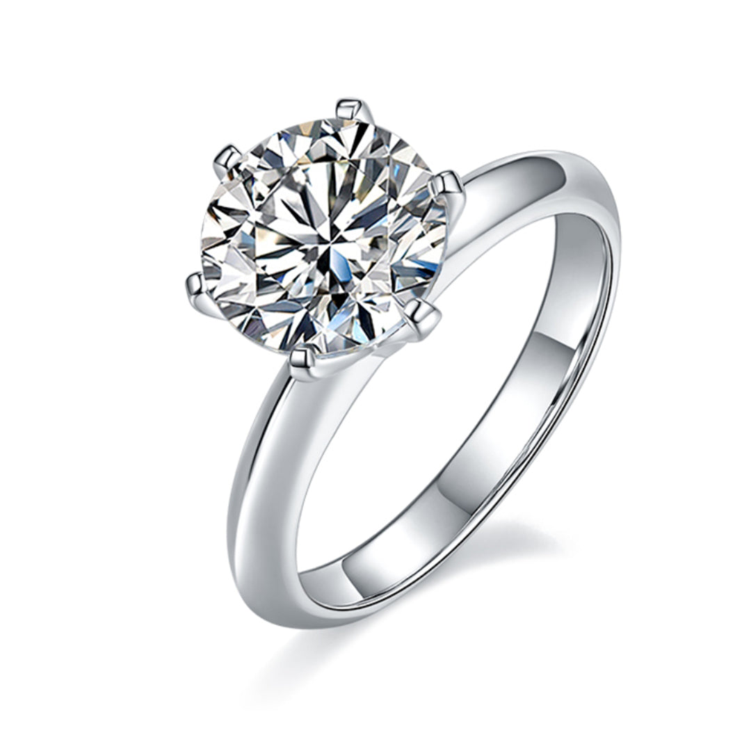 18k Gold 3ct Lab-Created Diamond Solitaire Ring