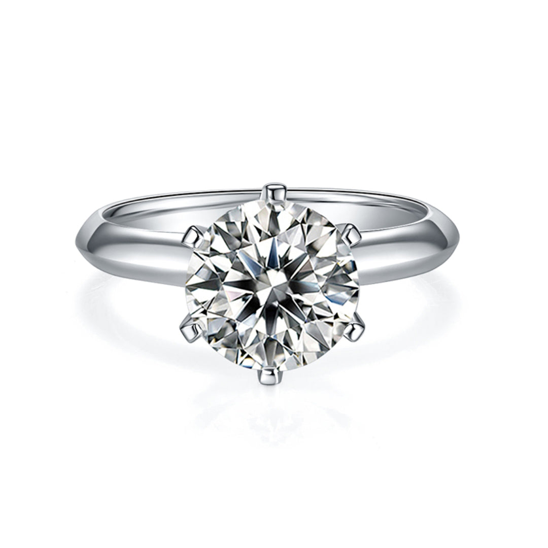 18k Gold 3ct Lab-Created Diamond Solitaire Ring